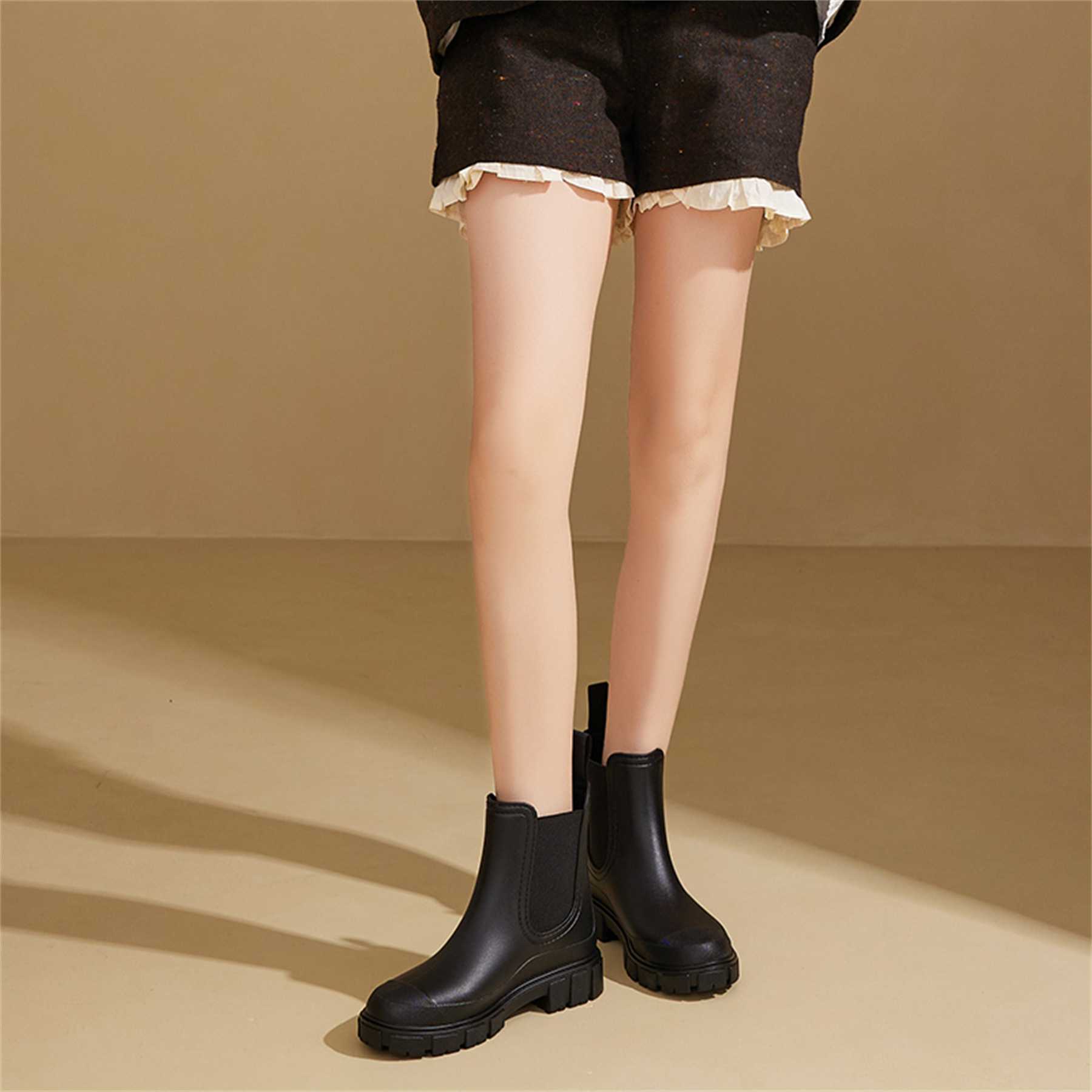 YOURDIARY Women’s Waterproof Chelsea Boots Slip-On Rain Ankle Boots