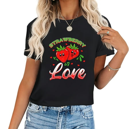 Strawberry Love Funny Summer Fruit Lovers Foodie T-Shirt