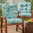 thumbnail image 3 of Baltic Paisley 42 x 21 in. Outdoor Tufted Dining Chair Cushion (Set of 2) by Greendale Home Fashions, 3 of 9