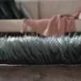 thumbnail image 3 of Ghouse Round Dark Grey Rug 3 feet, Thick and Fluffy Faux Sheepskin Machine Washable Circle Plush Carpet, Faux Sheepskin Rug for Living Room, Bedroom, Kids Room, 3 of 6