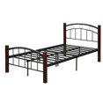 thumbnail image 1 of Hodedah Complete Metal Platform Bed with Headboard Footboard Full Size in Black, 1 of 4