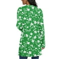 thumbnail image 4 of Idoravan Cardigans for Women Trendy Spring Women's Jacket Daily Holiday Workout Crop Cardigan Open Frant Coat Casual Long Sleeve Floral Print Top Green L, 4 of 7