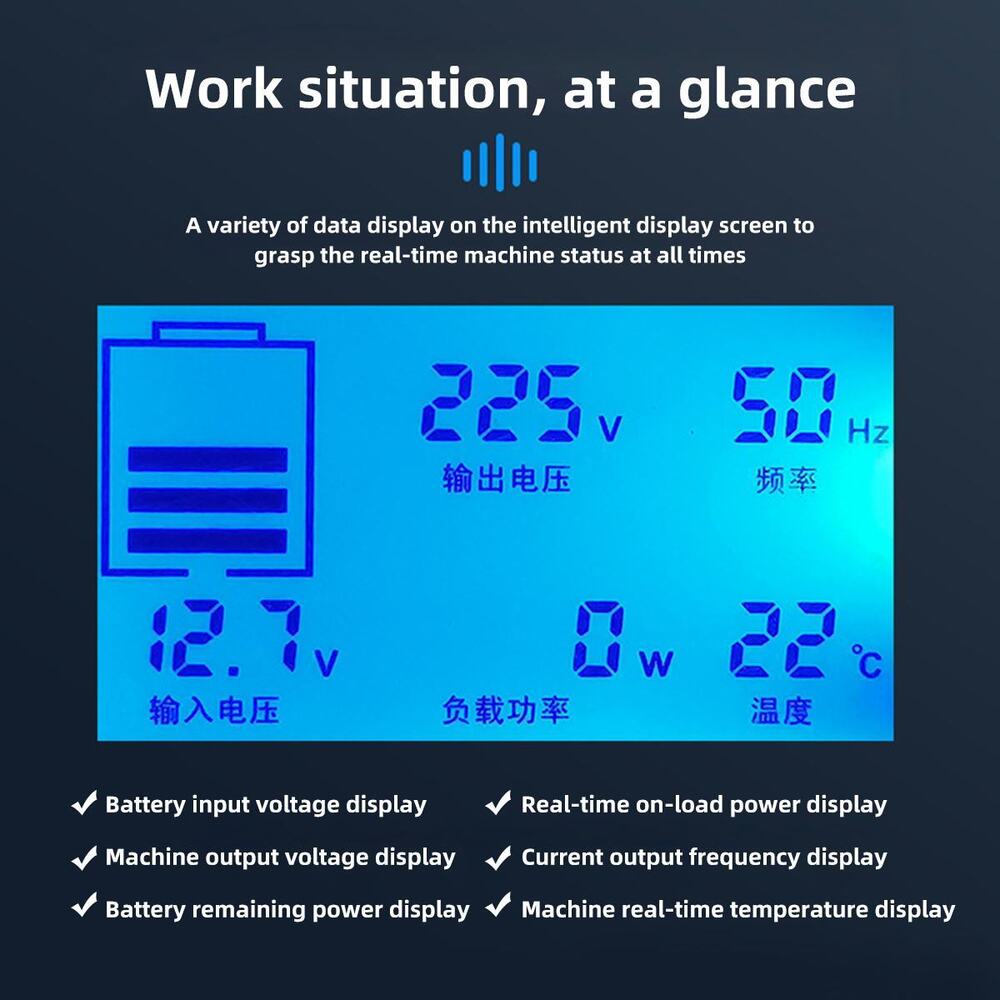 2000W 4000W 72V to 110V 120V Pure Sine Wave Power Inverter + Remote Control USB