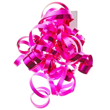 Hallmark Curly Ribbon Gift Bow (Hot Pink and Metallic Pink)