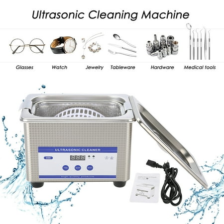 Yosoo 40KHz 800ml Professional Stainless Steel Ultrasonic Cleaner Machine for Jewelry, Diamonds, Eyeglasses, Sunglasses, Dentures, and Rings -Model