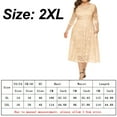 thumbnail image 2 of Women's Vintage Floral Lace Sleeve Bridesmaid Party Dress, 2 of 5