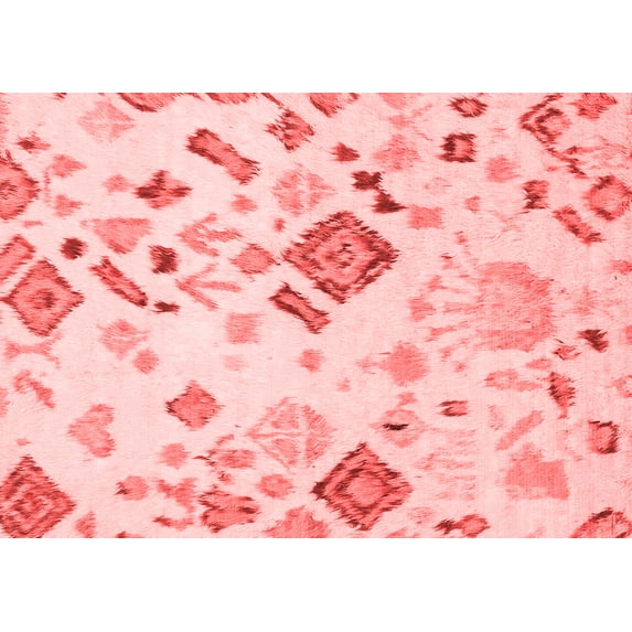 Ahgly Company Machine Washable Indoor Rectangle Abstract Red Modern Area Rugs, 8' x 10'