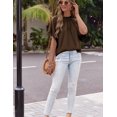 thumbnail image 4 of Zeagoo Womens Blouses Dressy Casual Mock Neck Batwing Sleeve Tops Loose Fit Tie Back Summer Tunic Tops, 4 of 5