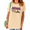 Apricot, variant on UNISHE Women's Blue Colorful Gradient Letter Graphic Short Sleeve T-Shirt Trendy Street Style Tops