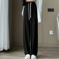 thumbnail image 2 of Jewelreauty Wide Leg Pants for Women Drawstring High Waisted Stretchy Casual Loose Long Trousers 2025, 2 of 4