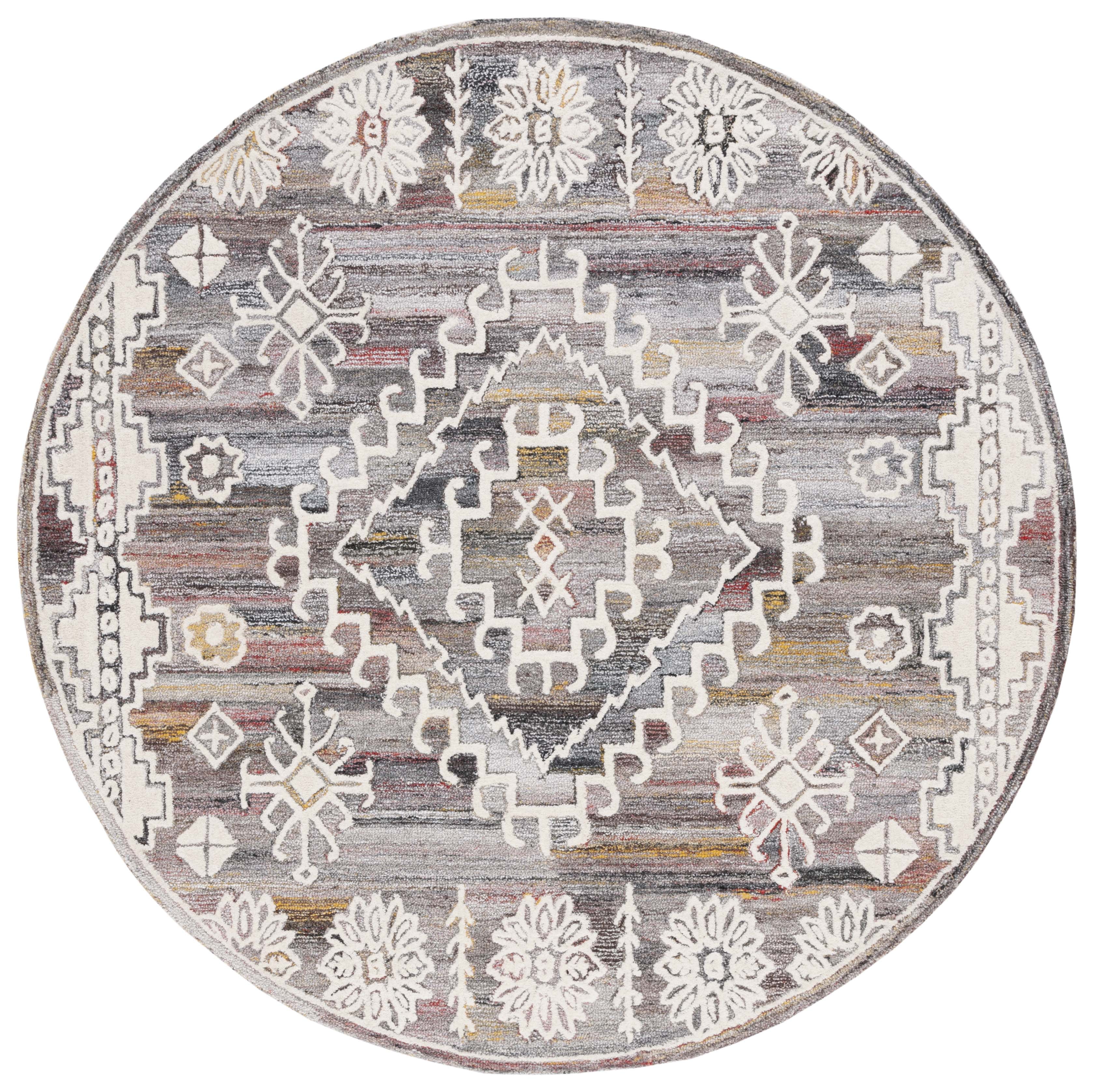 Safavieh Metro Denise Medallion Area Rug, Red/Ivory, 6' x 6' Round