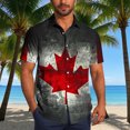 thumbnail image 1 of Blusa y camisa de manga corta con cuello vuelto para hombre, blusa informal de moda con cuello vuelto, blusa estampada de manga corta con botones, blusa de poliéster para hombre, 1 of 6