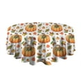thumbnail image 5 of Happy Thanksgiving Day Round Tablecloth 60" X 60",Wrinkle Wipeable Table Cloth for Kitchen Dining Room Picnic Patio Party, 5 of 6
