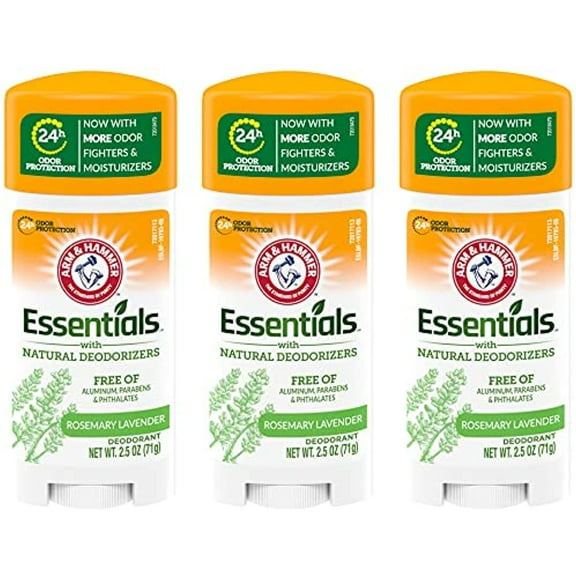 ARM & HAMMER Essentials Natural Deodorant Fresh, 2.50 Oz Pack of 3