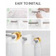 thumbnail image 5 of No Hook Shower Curtain with Snap-in Liner, Orange Sunflower Waterproof Fabric Bathroom Curtains, Retro Country Bee Watercolor White Bath Curtains & Mesh Top Window 72"x78" Long, 5 of 6