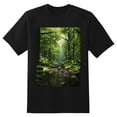 thumbnail image 2 of Plus Size Shirt for Women Oversized Black Tops for Women Short Sleeves Shirt for Women Forest T Shirt Crewneck Shirt for Women M, 2 of 5