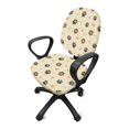 thumbnail image 5 of CHAQLIN Paw Print Swivel Chair Slipcover, Set of 2 Stretchable Office Chair Covers, Stain Resistant Polyester for High Back Gaming Chair, 5 of 8