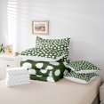 thumbnail image 5 of Feelyou Green Abstract Ombre Bedding Comforter Set 7pcs for Teen, Cycle Polkadots Queen Bedding Sets, Modern Fashion Style Reversible Queen Sheet Sets, Super Cozy Room Decor, 5 of 7