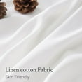 thumbnail image 4 of White Pinch Pleat Linen Curtains for Bedroom 90 Inches Long 2 Panel Set,Light Filtering Semi Sheer Privacy Bright Bohemian Gothic Decor Floor Length Curtains for Living Room 90 Length, 4 of 18