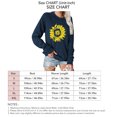 thumbnail image 5 of Sudadera de mujer Cuello redondo Manga larga Estampado de girasol Ajuste holgado Primavera Otoño Jersey informal Top Azul purpúreo L, 5 of 5
