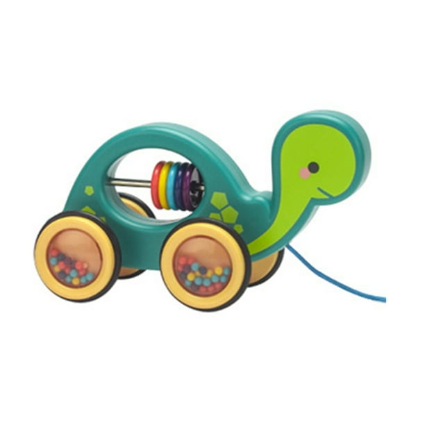 Toddler Push & Pull Toys, Pull Along Walking Toy Baby Toy with Rubber