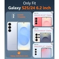 thumbnail image 5 of KOMI for Samsung Galaxy S25 Case: for Galaxy S24 Case Military Grade Drop Protection Anti Yellowing Cell Phone Cover - Rugged Shockproof Protective Bumper Transparent Cases Black, 5 of 5