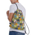 thumbnail image 3 of Kdxio Hawaiian Style Print Drawstring Backpack Bag,Waterproof Draw String Back Sack, Gym Drawstring Bags Swim Bag For Unisex, 3 of 9