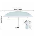 thumbnail image 3 of Unique Bargains 1 Pc Folding Umbrella Lightweight Two-color Travel Umbrella Light Green White, 3 of 4