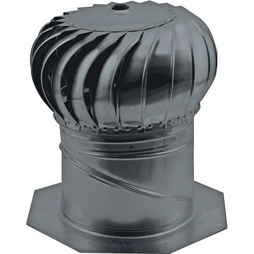 GAF Master Flow AIC14BL Internal Braced Rotary Turbine Ventilator, 14 in, Aluminum, Black