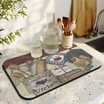 thumbnail image 3 of Coffee Mat, Vintage Kitchen Pattern Coffee Bar Mat for Coffee Station Accessories and Organizer, Absorbent Dish Drying for Kitchen Counter, Coffee Bar Decor Coffee Machine Mat 19.5x12in, 3 of 7