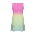 thumbnail image 4 of Summer Short Dress Womens Trendy Casual Gradient Color Sundress with Pockets Pleated Swing A-line Tank Dresses (S, Purple), 4 of 7