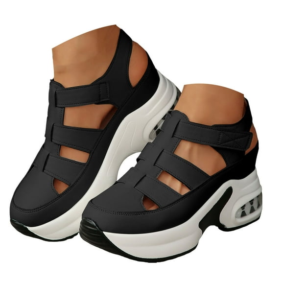 Dakaela Womens Bomre Orthopedic Sandals 2025 Summer Platform Slip on Wedge Shoes with Arch Support