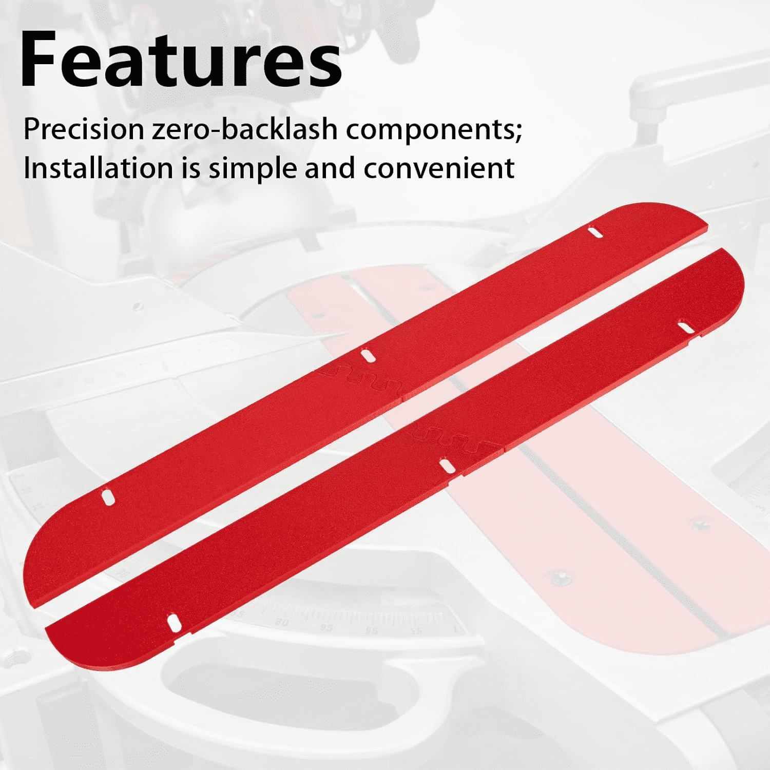 Miter Saw Throat Plate Compatible with Ridgid MS1290LZA and with MS1290LZ1 Model, Precision Zero-Backlash Accessory(4Pcs)