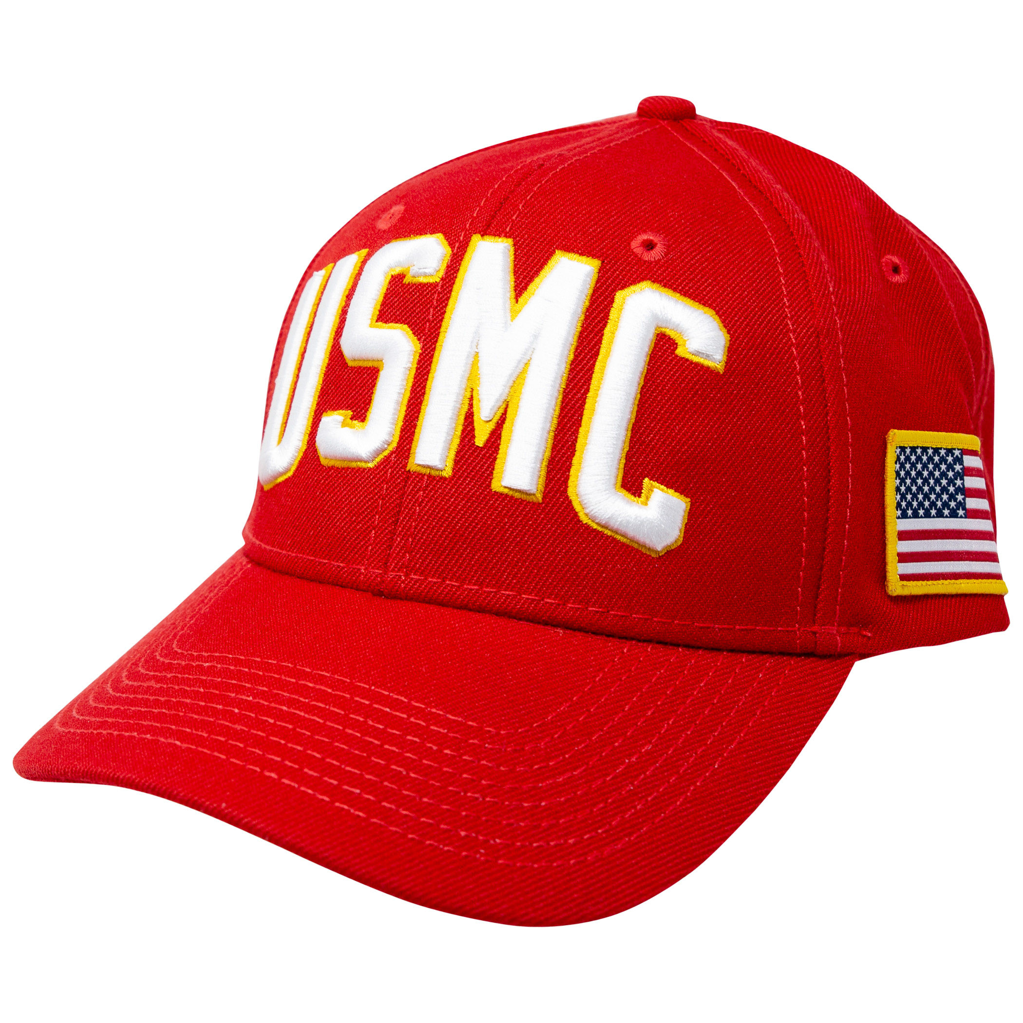 USMC Adjustable Red Snapback Hat - image 1 of 5