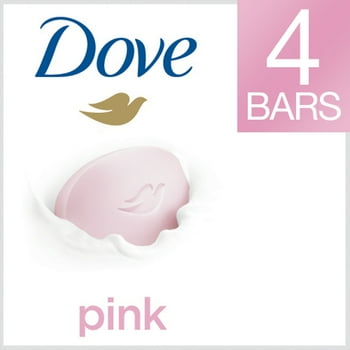 Dove Beauty Bar Gentle Skin  Pink More Moisturizing Than Bar Soap, 3.75 oz, 4 Bars
