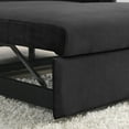 thumbnail image 6 of ARCTICSCORPION Modern Velvet Convertible Sleeper Sofa Loveseat with Pillows Storage Pockets, Black, 6 of 9