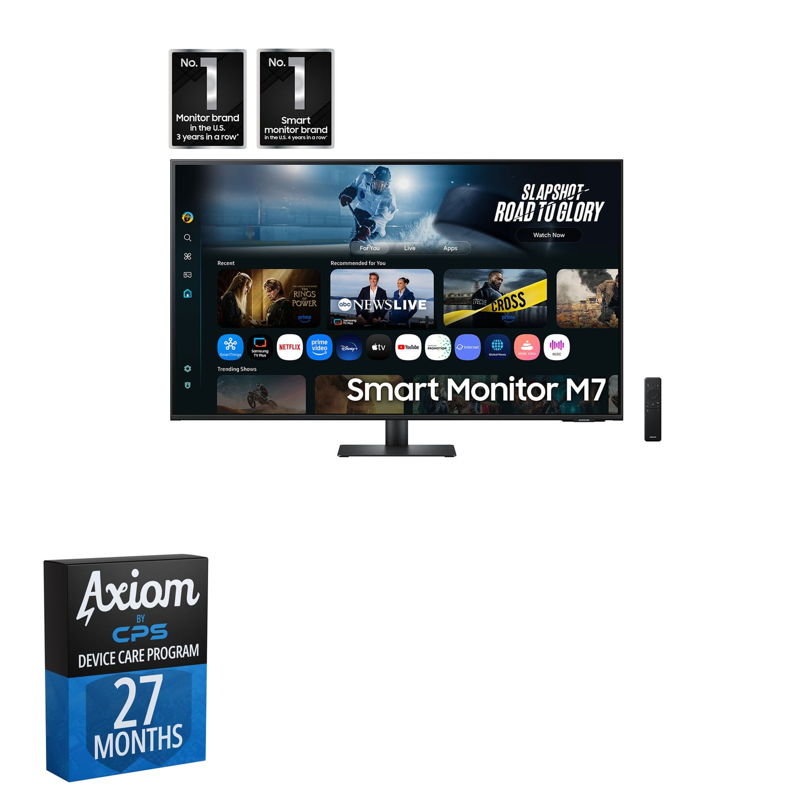 Samsung 43-in Smart Monitor M7 M70F 4K - LS43FM702UNXZA + 27-Month Axiom Care