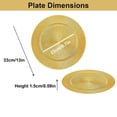 thumbnail image 3 of 100 Pieces Charger Plates Bulk, 13 Inch Golden Charger Plate, Decorative Charger Plates, Tableware Dish for Wedding, Events, Holidays, Parties, 3 of 10