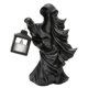 thumbnail image 3 of Adorno LED de Halloween, escultura de bruja de resina, estatua, linterna para jardín, terraza, festivales, color negro, 3 of 10