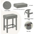 thumbnail image 5 of 59'' Bar Table and Chairs Set with Power Outlet, Industrial Breakfast Table Set with 3 Padded Stools, Solid Wood Console Table Set for Living Dining Room, Grey, 5 of 8