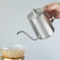 thumbnail image 2 of Easyworkz Gage Gooseneck Pour Over Coffee Kettle 20 oz Stainless Steel Hand Drip Coffee Pot, Brushed Silver, 2 of 6