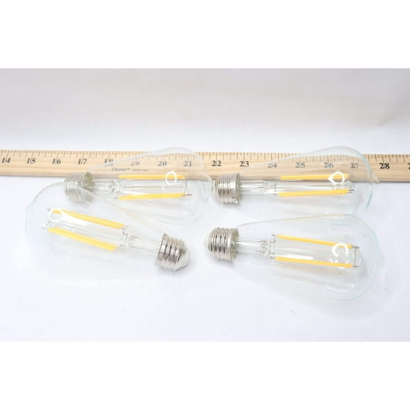 (4-Pk) Feit Electric Edison Style Antique Filament LED Light ST19100CL/927CA/4