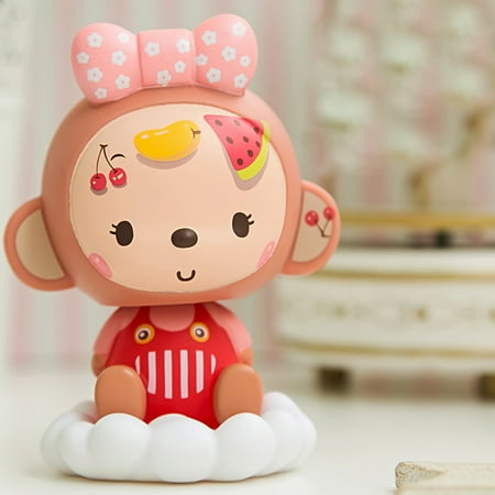 Cute Crown Monkey Ornaments Bobblehead Creative Action Figure Car Decoration Kids Toys StyleCoco Fruit