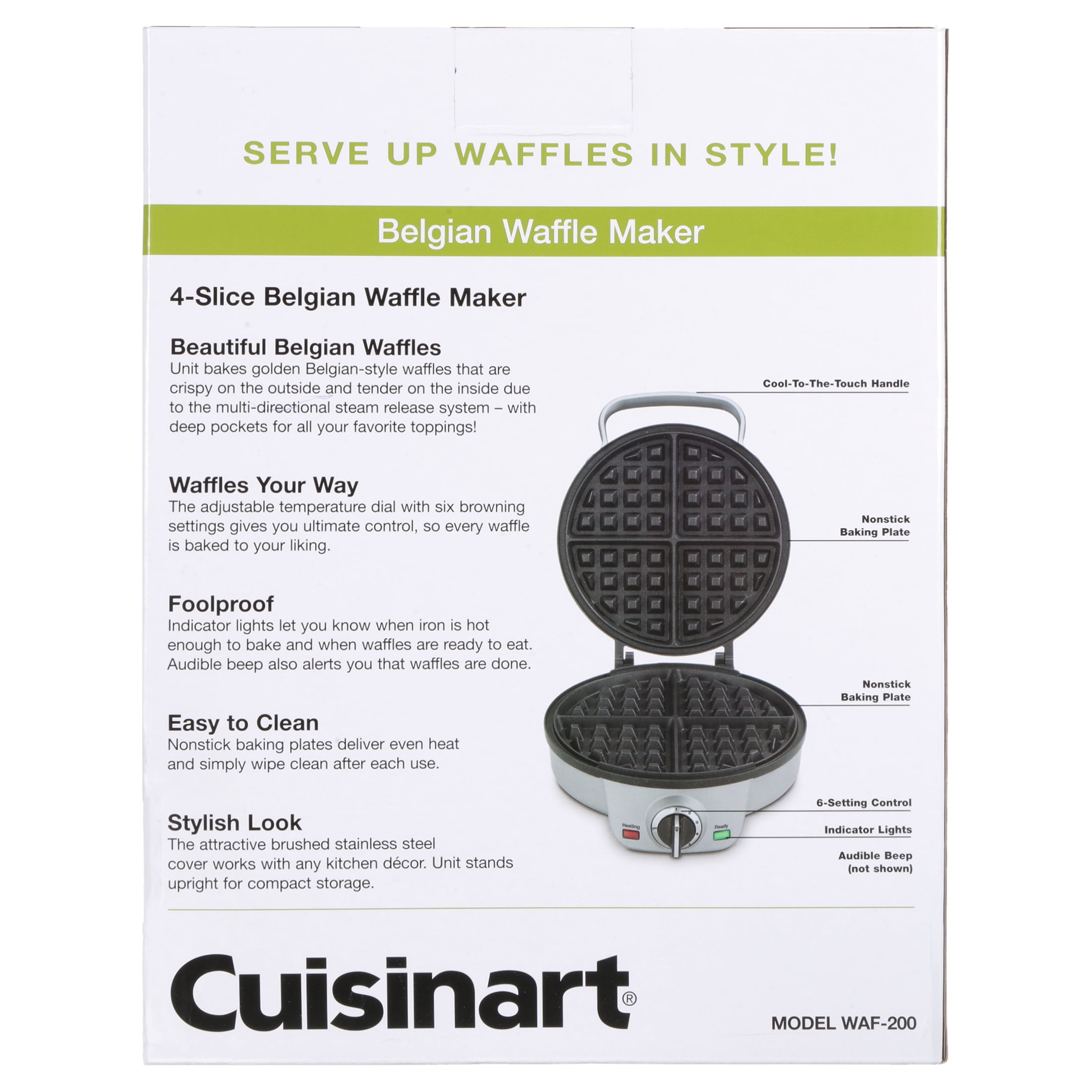 Buy Cuisinart WAF200 4Slice Belgian Waffle Maker Online at Lowest Price in Ubuy Nepal. 50007579