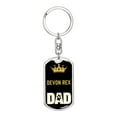 thumbnail image 1 of Cat Key Ring Devon Rex Cat Dad King Keychain Stainless Steel or 18k Gold, 1 of 8