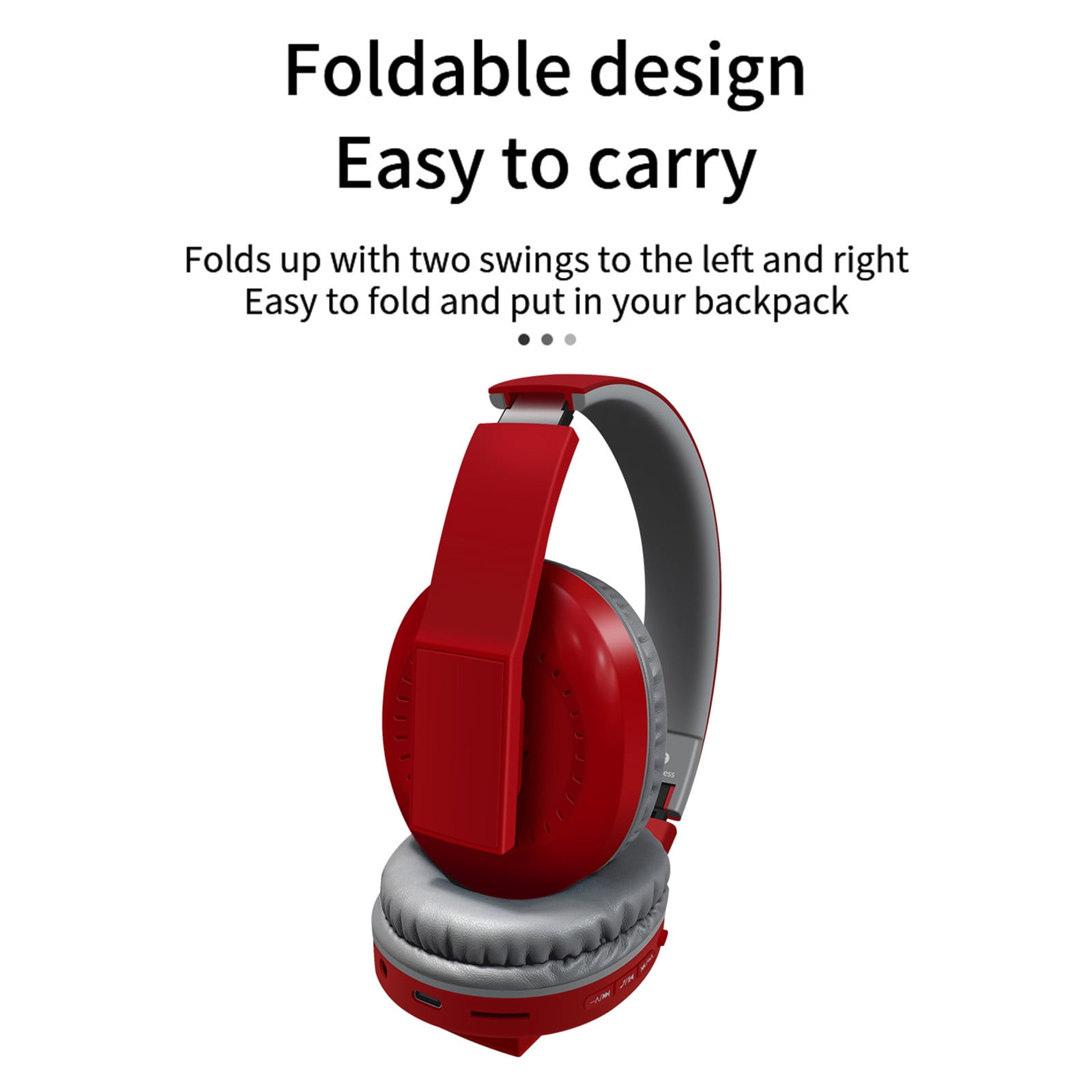Bluetooth Headset – 5.3 Wireless Bluetooth Headset, Full-Ear Heavy Plug-In Card, Foldable And Telescopic Plug-In Cable For Communication