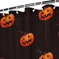 thumbnail image 3 of Black Halloween Pumpkins Shower Curtain 72"x72" ,Bathroom Decorative Shower Curtains Set with 12 Hooks,Modern Waterproof Washable Shower Curtain, 3 of 6