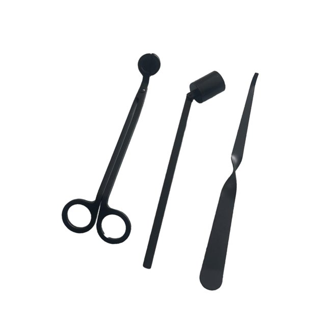 Juego de de Mechas para Velas de 3 Piezas, Accesorios para Velas, Regalo para Amantes de Las Velas, de Mechas Duraderos, Caz Negro Macarena Recortadora de mechas para velas