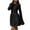 Black, variant on Quinlirra Womens Sweater Dress Women's Round Neck Waist Cinched Knitted Sweater Dress Green M