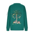thumbnail image 3 of Neewe Bow Christmas Sweatshirt for Women Crewneck Christmas Tree Long Sleeve Shirt Xmas Holiday Party Pullover Sweater Tops, 3 of 5